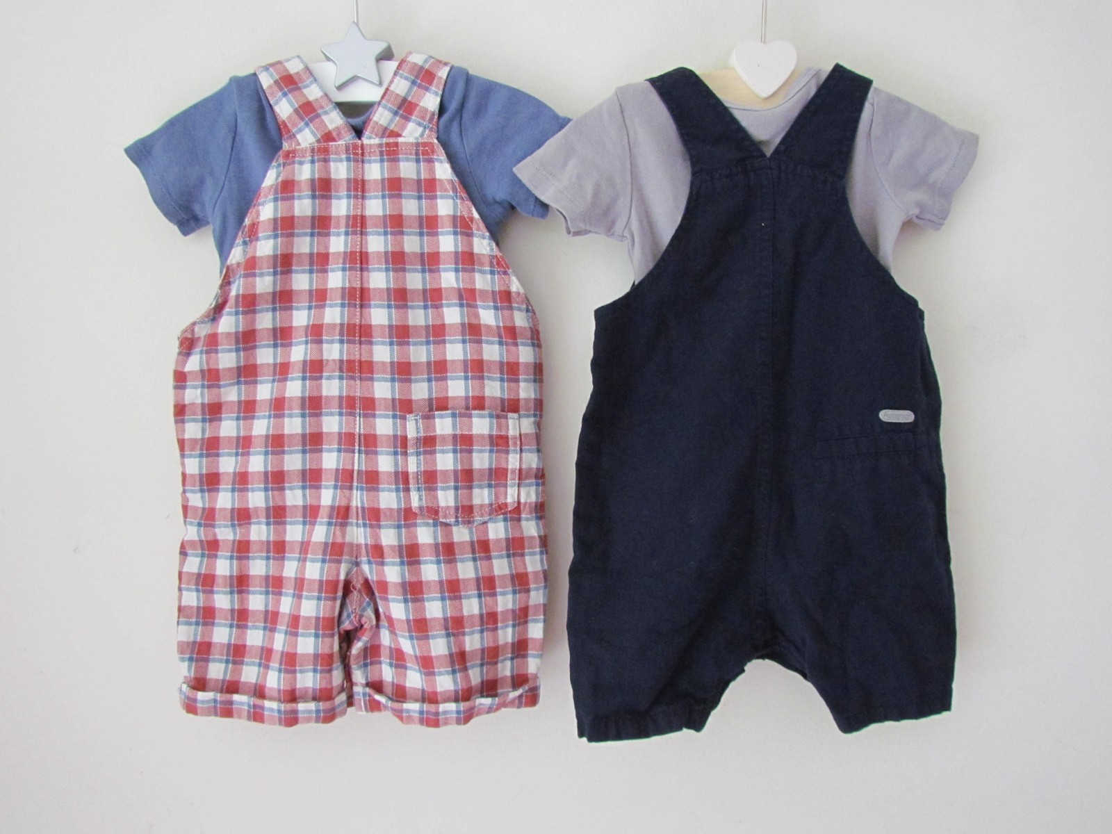 Baby Boys 6-9 months Shorts Dungarees & bodysuits x 2 outfits