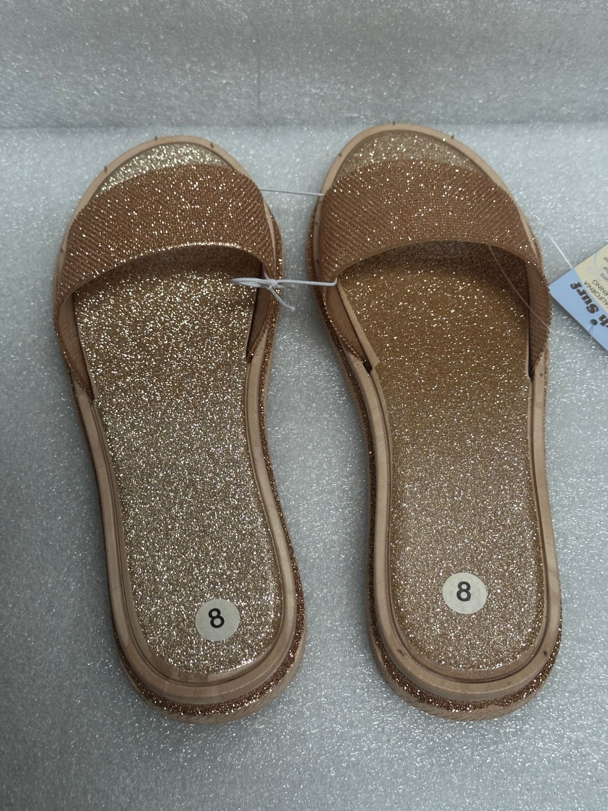 Woman Ladies Sparkle Sandals Comfort Flats Glaze Glitters Slide Comfy Citywalk