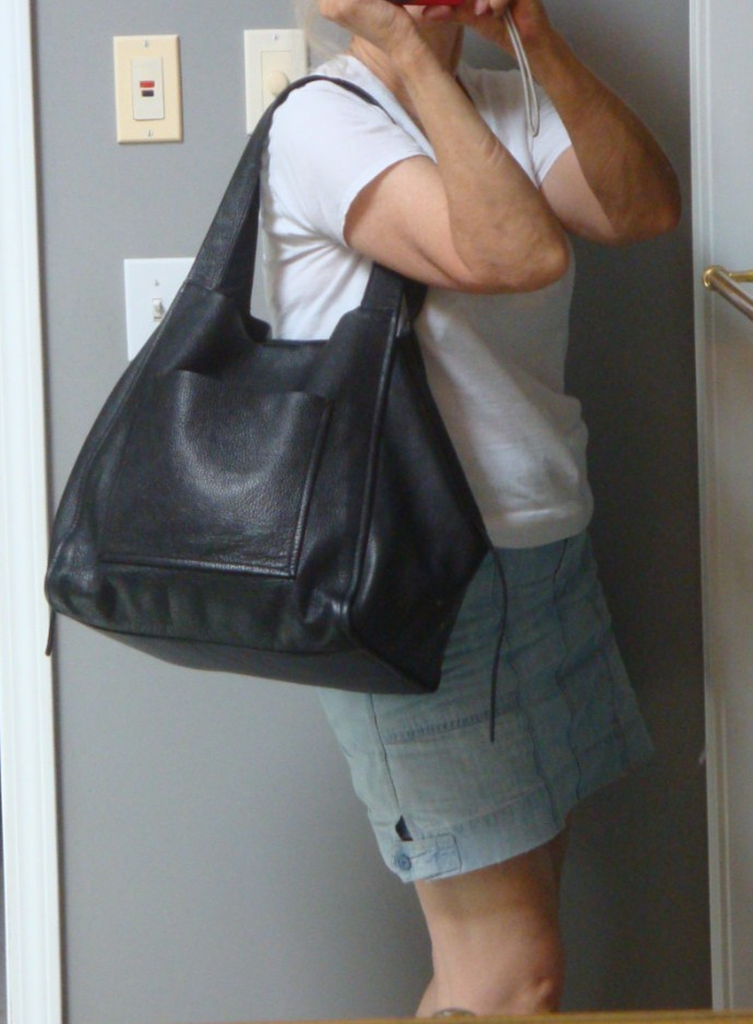 ZARA BASIC Large Black Tote Shopper Hobo Shoulderbag Strong School Weekender Bag