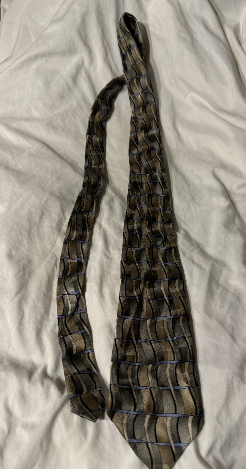 Stafford Multicolor Geometric Silk Tie – Classic Width, Abstract Theme, 57″-60″