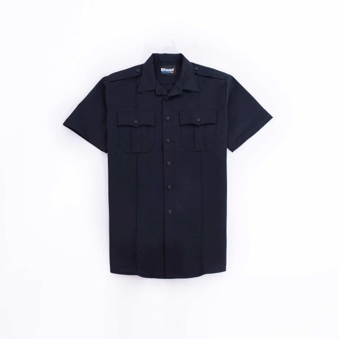 BLAUER 8713X MENS SHORT SLEEVE SHIRT, Cotton, DARK NAVY