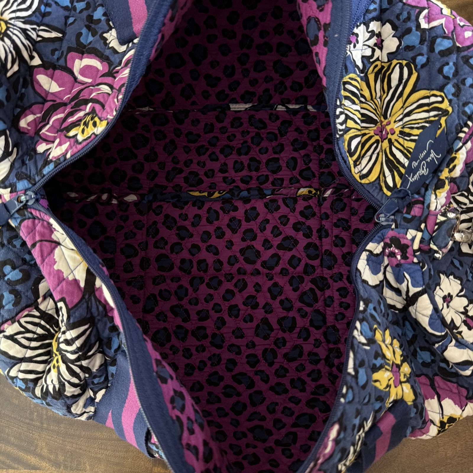 Vera Bradley African violet weekender tote duffle bag with crossbody strap