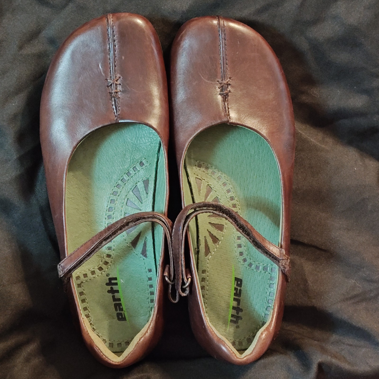 Earth Kalso Solar Women’s Comfort Shoes US Size 6 B/M Mary Jane Brown Leather