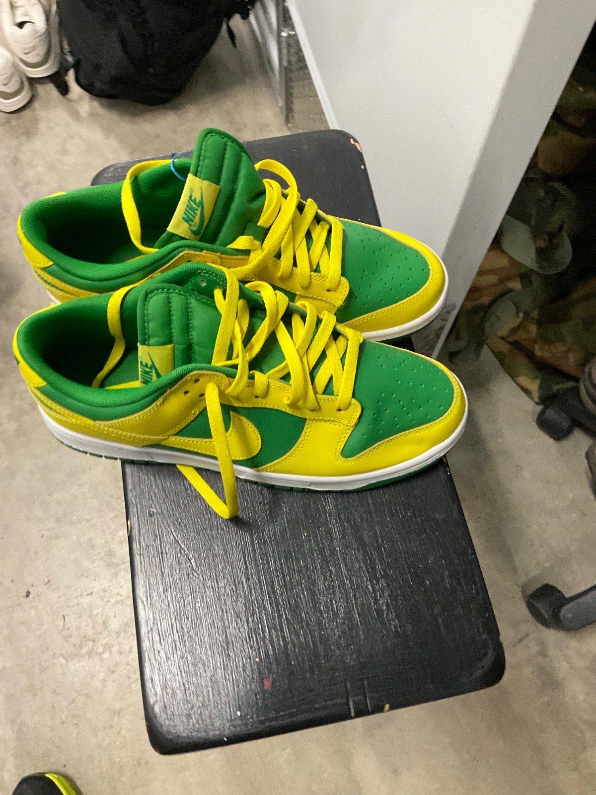 Nike Dunk Low “Reverse Brazil” Apple Green Yellow Strike-Mens Sz 10.5