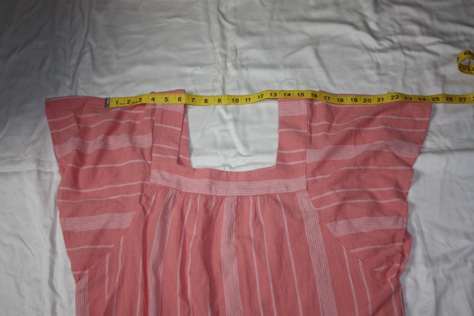Sonoma Womens Large Peach Pink Striped Batwing Sleeve Cotton Pullover Top