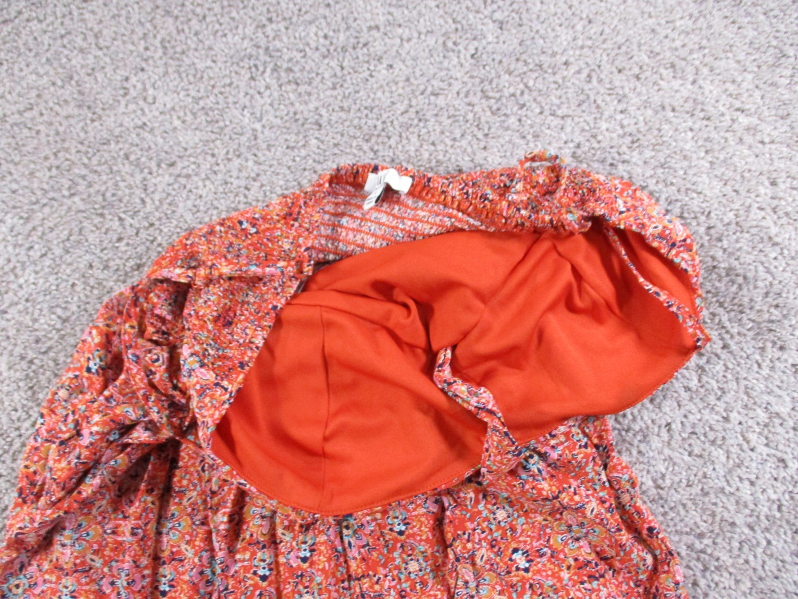 A.U.W. Small Womens Jumpsuit Wide Leg Red Floral Rayon Lined