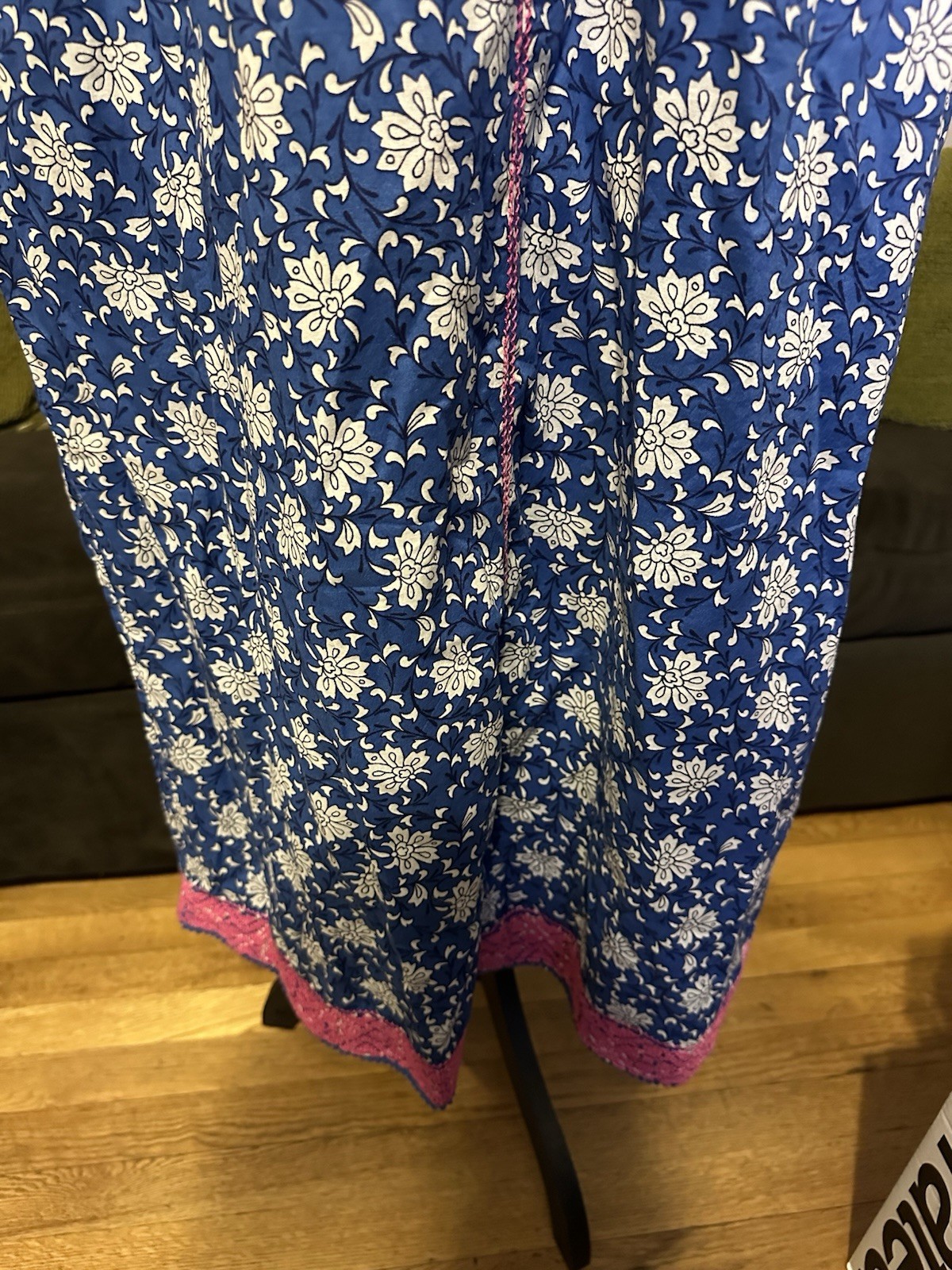 NWT J.Crew Belted Tunic Midi in Night Sky Block Print Floral Dress Beach Coastal