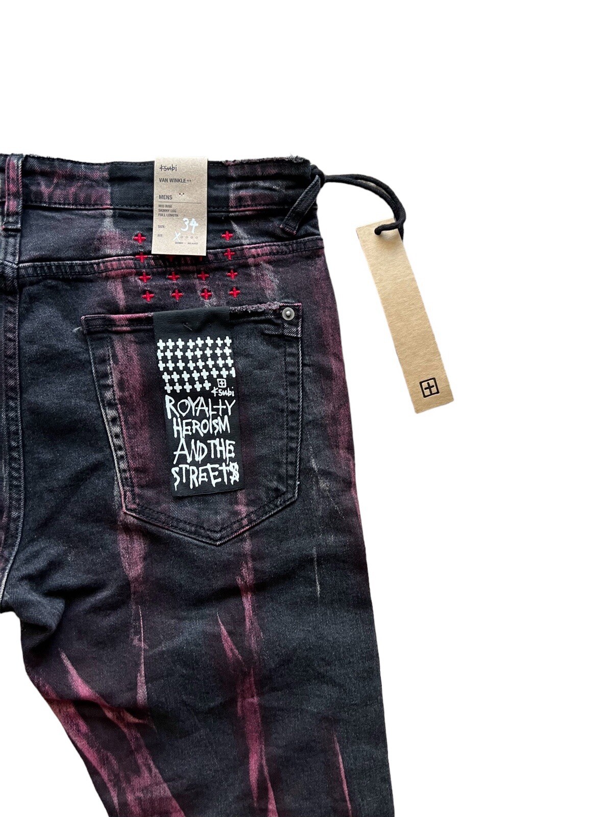 Ksubi Van Winkle Black Skinny Jeans Mens Size 34×32 NWT (34/32)