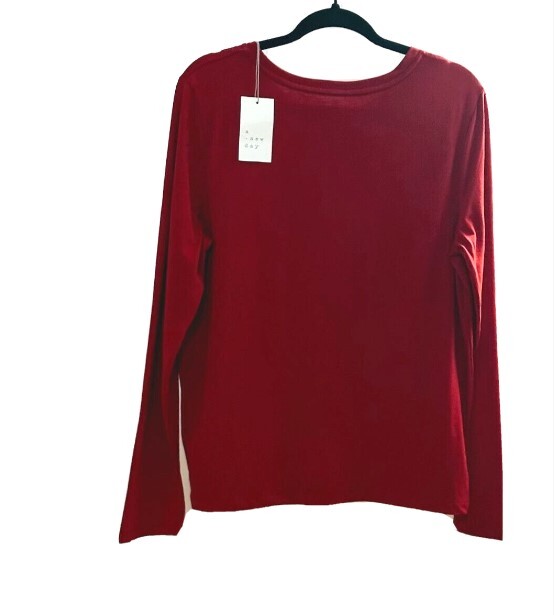 2 Pack-Women’s Red SUPIMA Cotton-Long Sleeve – A New Day T-Shirts Sizes S/M/L