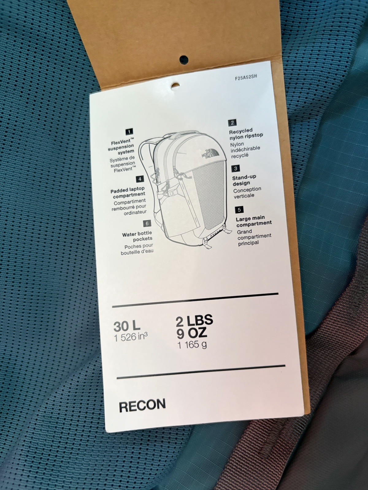 The North Face Recon Backpack Space Anthracite One Size NF0A52SHE30 NWT
