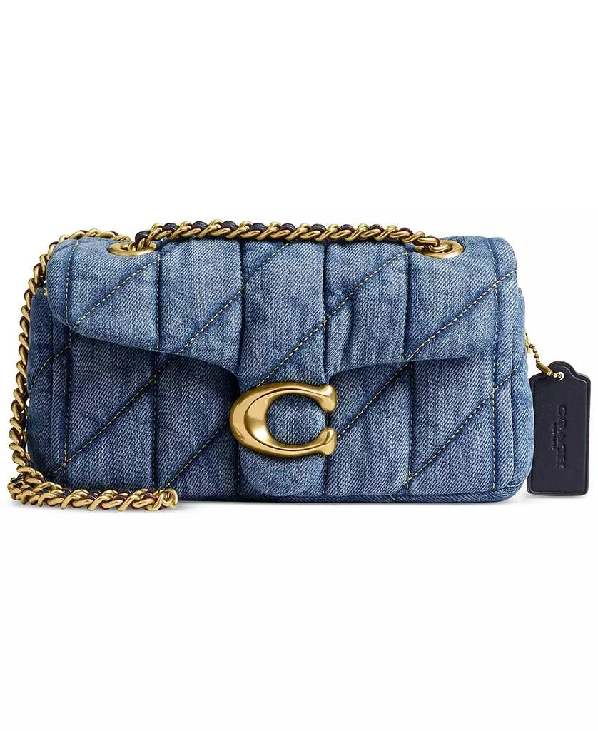 Coach Tabby CR701 Denim/Brass/Indigo Shoulder Bag 20 With Quilting