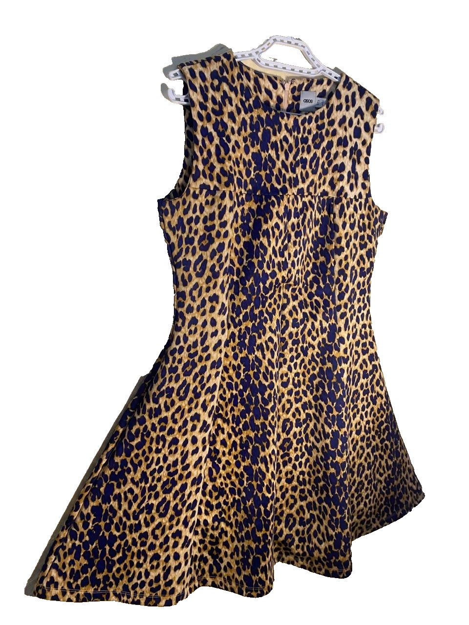 ASOS Leopard Print Summer Mini Dress – Sleeveless – Size UK 12