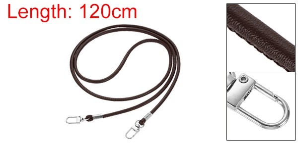 Crossbody Replacement Chain Strap 120cm Thin Soft PU Strap Dark Brown