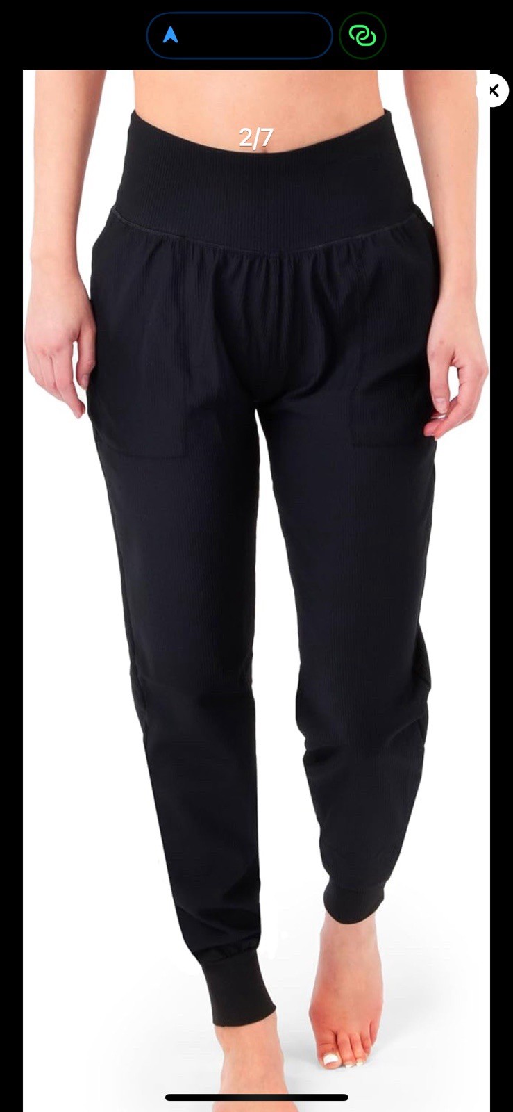 Satina, High Waisted, Tummy Control Leggings, Large 77% Nylon 23% Spandex