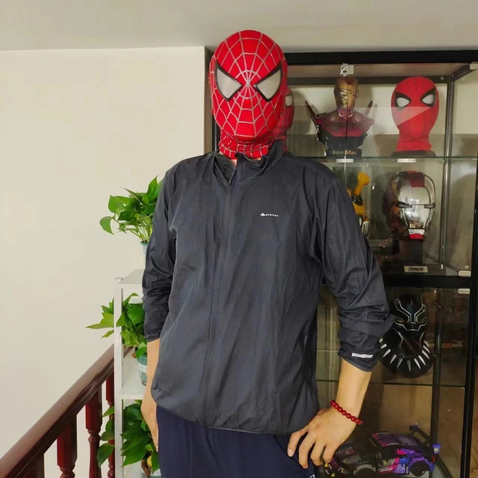 Craft 1:1 Spiderman Tobey Maguire Hood Mask 3D Headwear Adult Wearable Red/BL