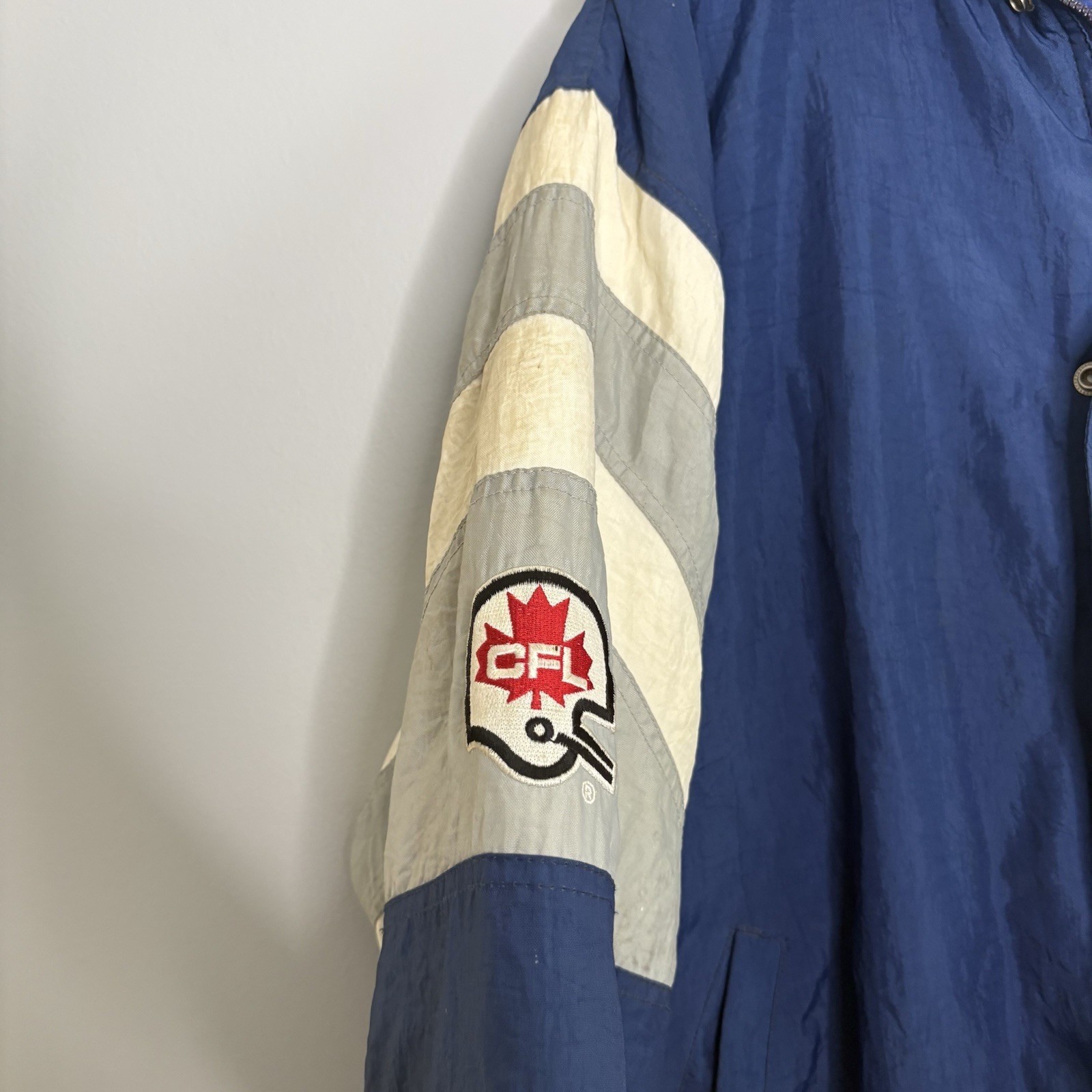 Vintage 90s Toronto Argonauts CFL Puffer Starter Jacket Size 2XL Full Zip