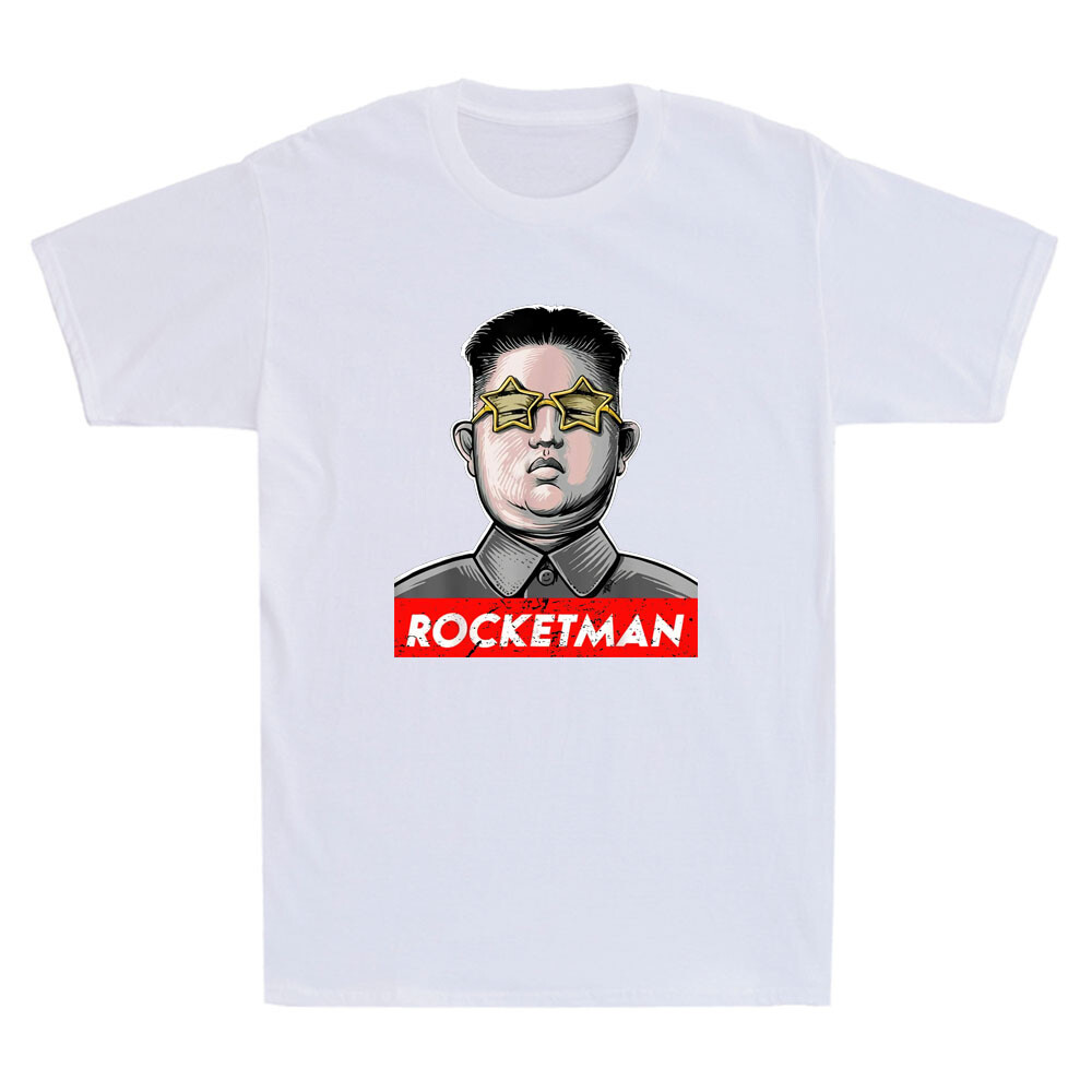 Kim Jong-un Rocket Man North Korea Leader Funny Parody Vintage Men’s T-Shirt Tee