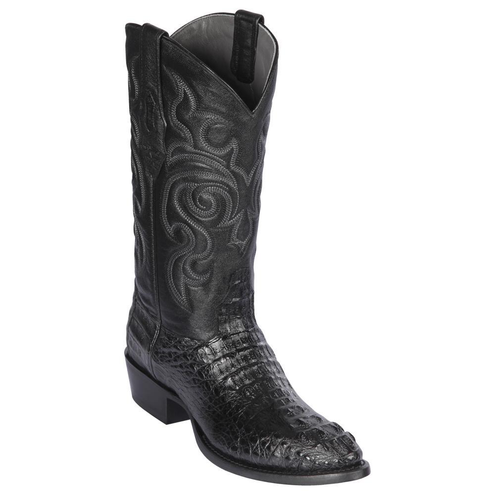 Los Altos Men’s Genuine Caiman Hornback Western Boots Round Toe Medium D Width