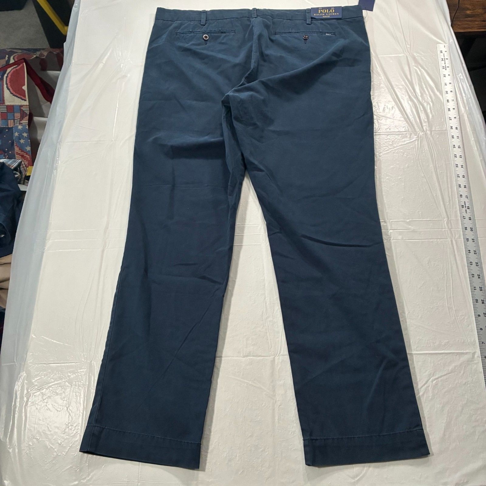 Polo Ralph Lauren Slim Fit Chino Pants Men’s 40×30 Aviator Navy Blue New