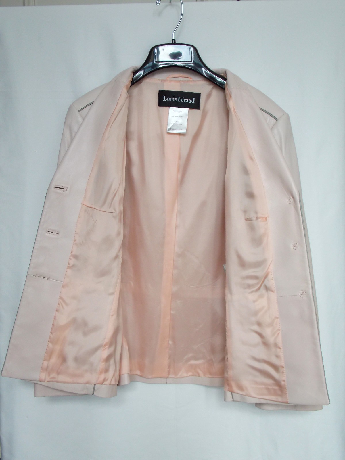 Louis Feraud Women’s Pink Leather Button Jacket Size 10