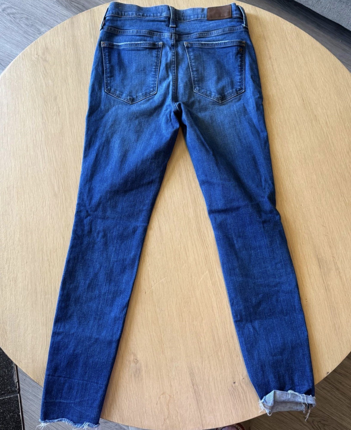 Madewell Women’s Blue Medium Wash Distressed Skinny Jeans Mid Rise, Size 29