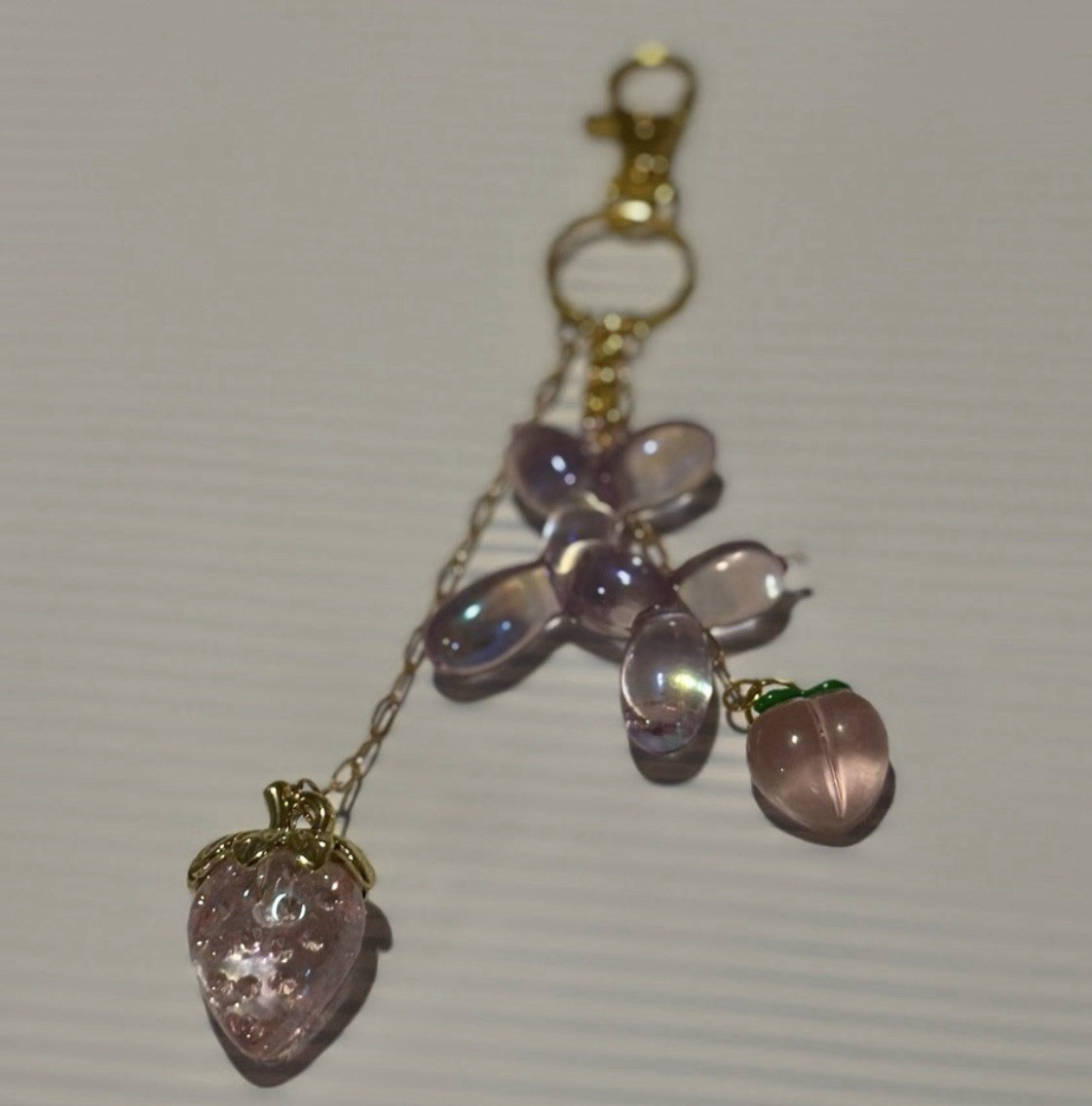 Y2K inspired Lavender Balloon Dog Keychain bag charm accessory handmade