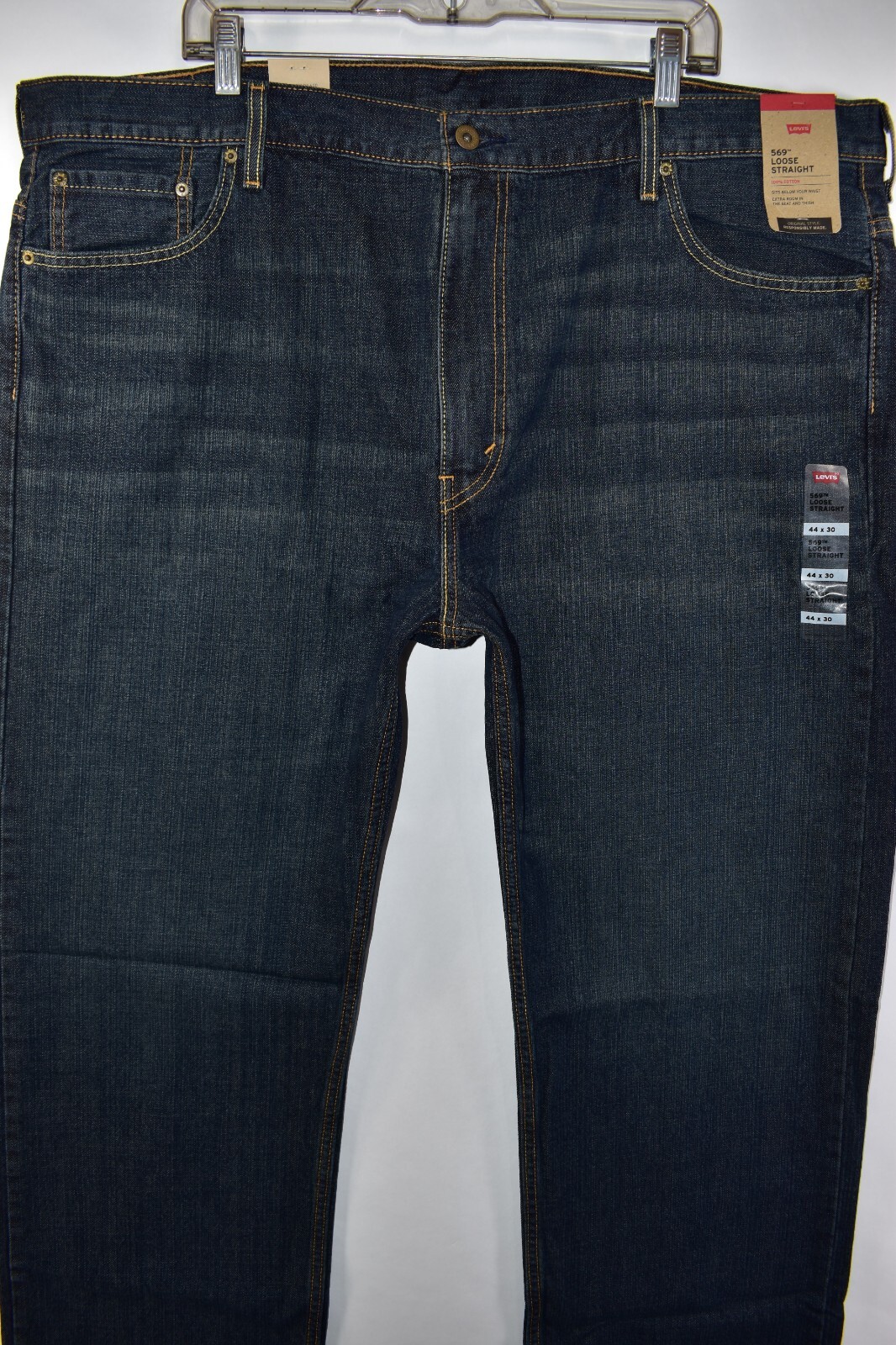 New Levi’s 569 Loose Straight Blue Jeans Mens Size 44×30