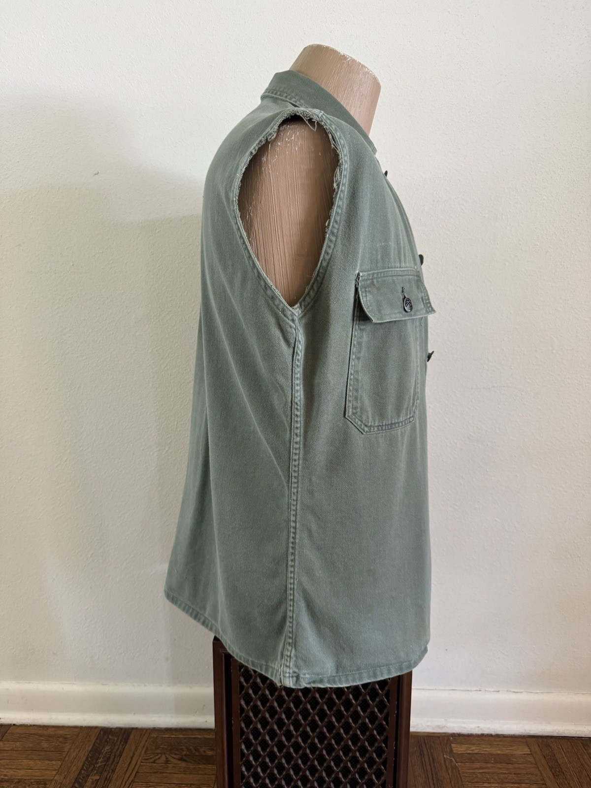 1950s Vtg Korean War US Army 13 Star Utility Shirt Military Punk Rock Skate 50s