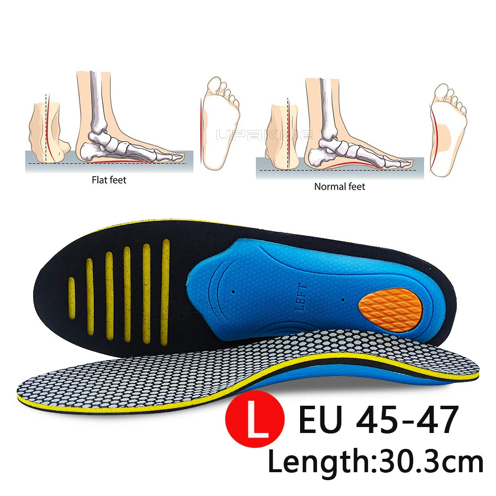 EVA Orthopedic Insoles Orthotics Flat Foot Health Sole Pad for Shoes Insert Arch