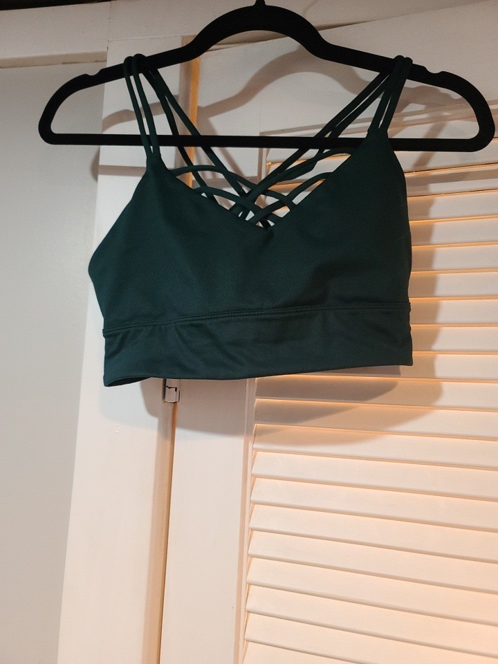 Joylab Women Size S Green Strappy Sports Bra