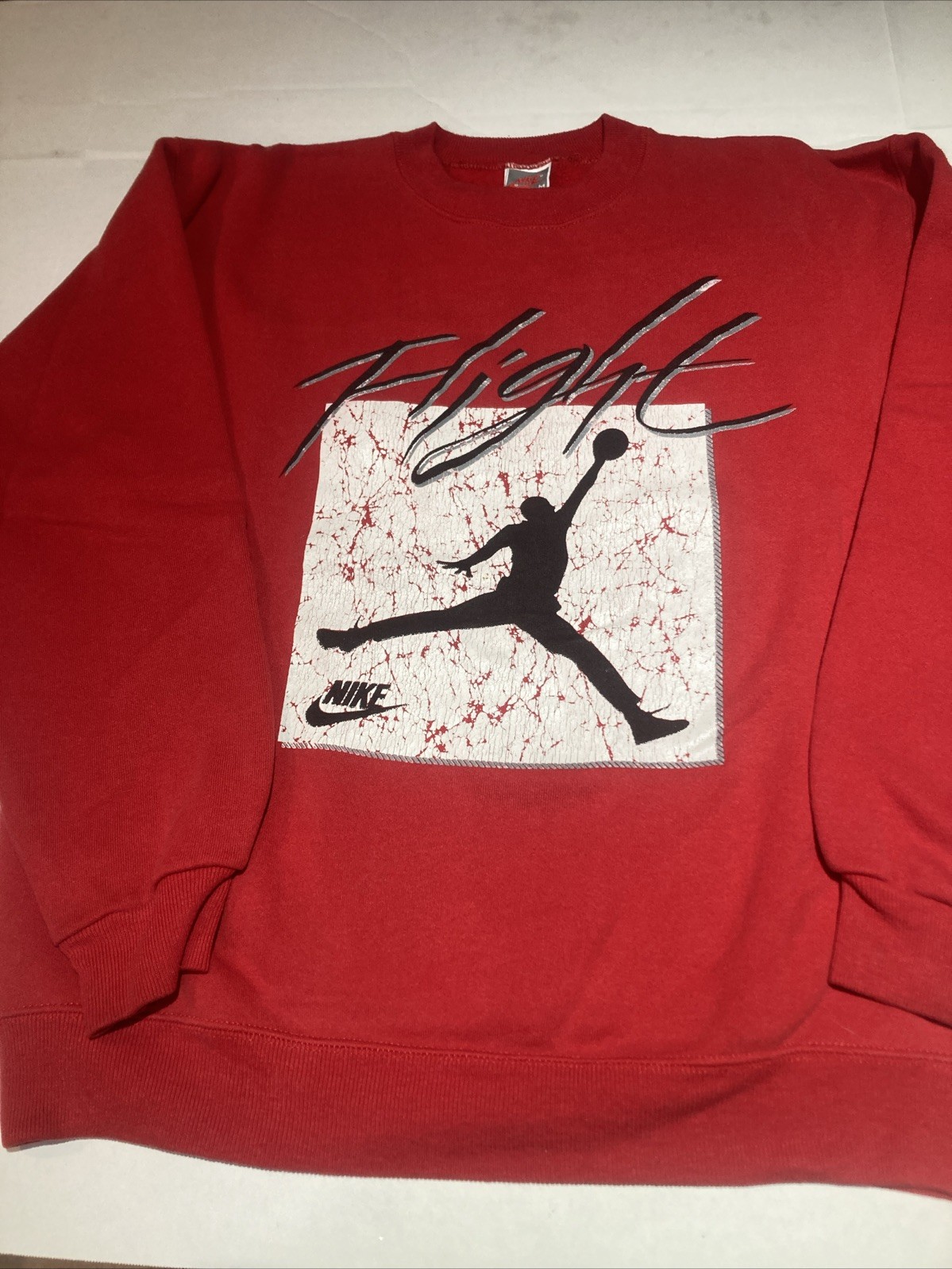 Vintage 1989 Nike Air Jordan Flight Sweatshirt Pullover Sz Medium 1980s 1990s