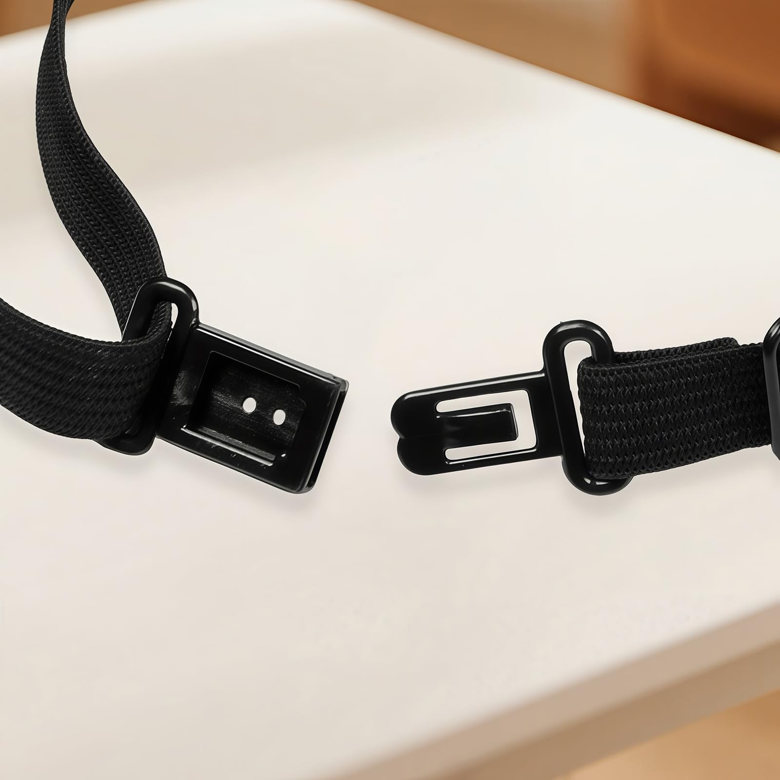 10PCS Black Bow Tie Extender Straps Adjustable Elastic Pre-Tied Bowknot with Pla