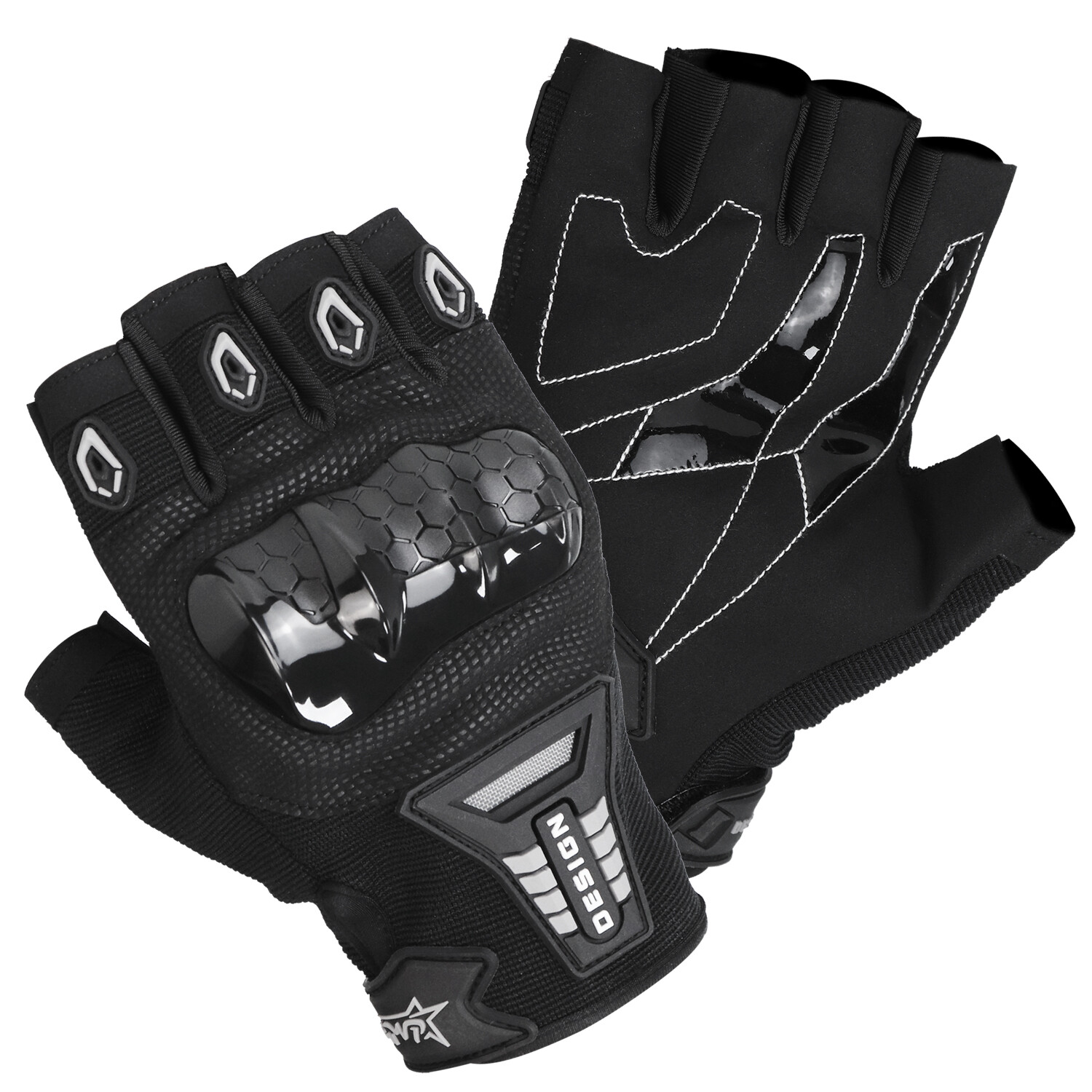 Motorcycle Gloves Half Finger Breathable Motorbike Gloves for BMX ATV MTB Riding