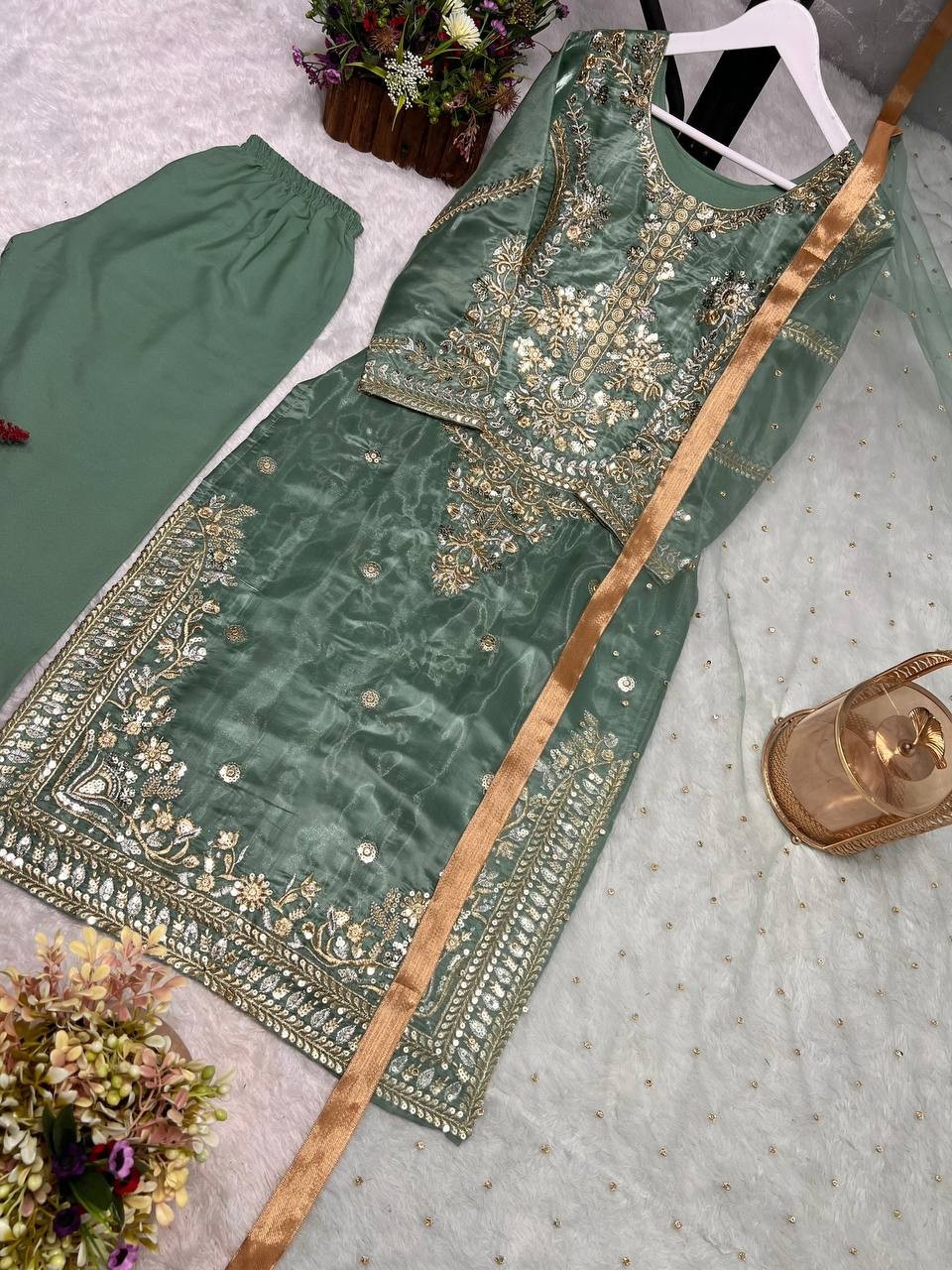 Indian Wedding Dress Pakistani Salwar Kameez Suit Bollywood Designer Party Wear