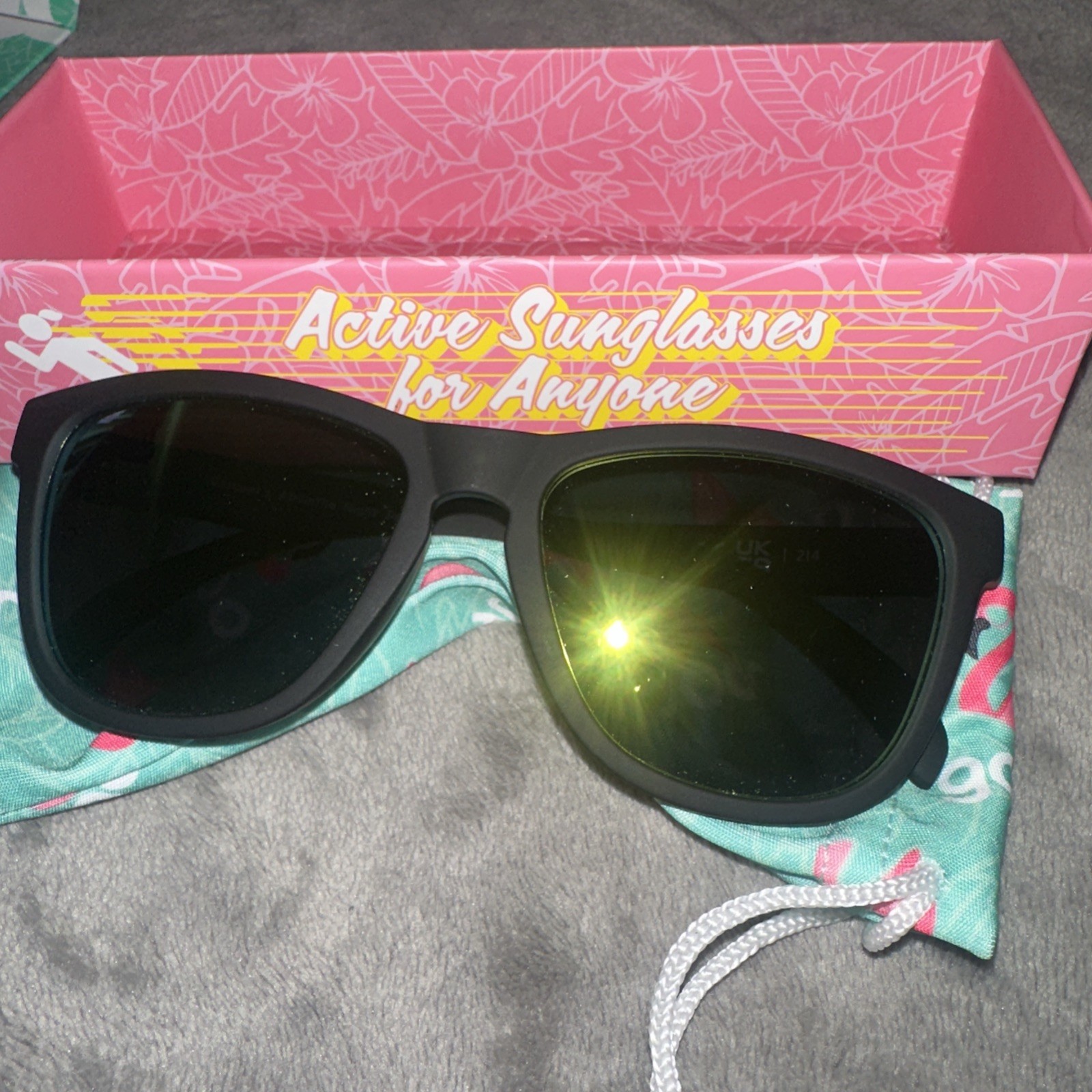 Goodr Sunglasses “Vincent’s Absinthe Night Terrors” Black Frame Mirror Lens NEW