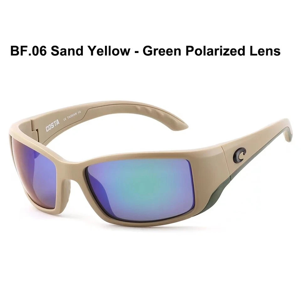 Costa Del Mar BLACKFIN Khaki Frame/Green Mirror Polarized Lenses 580P