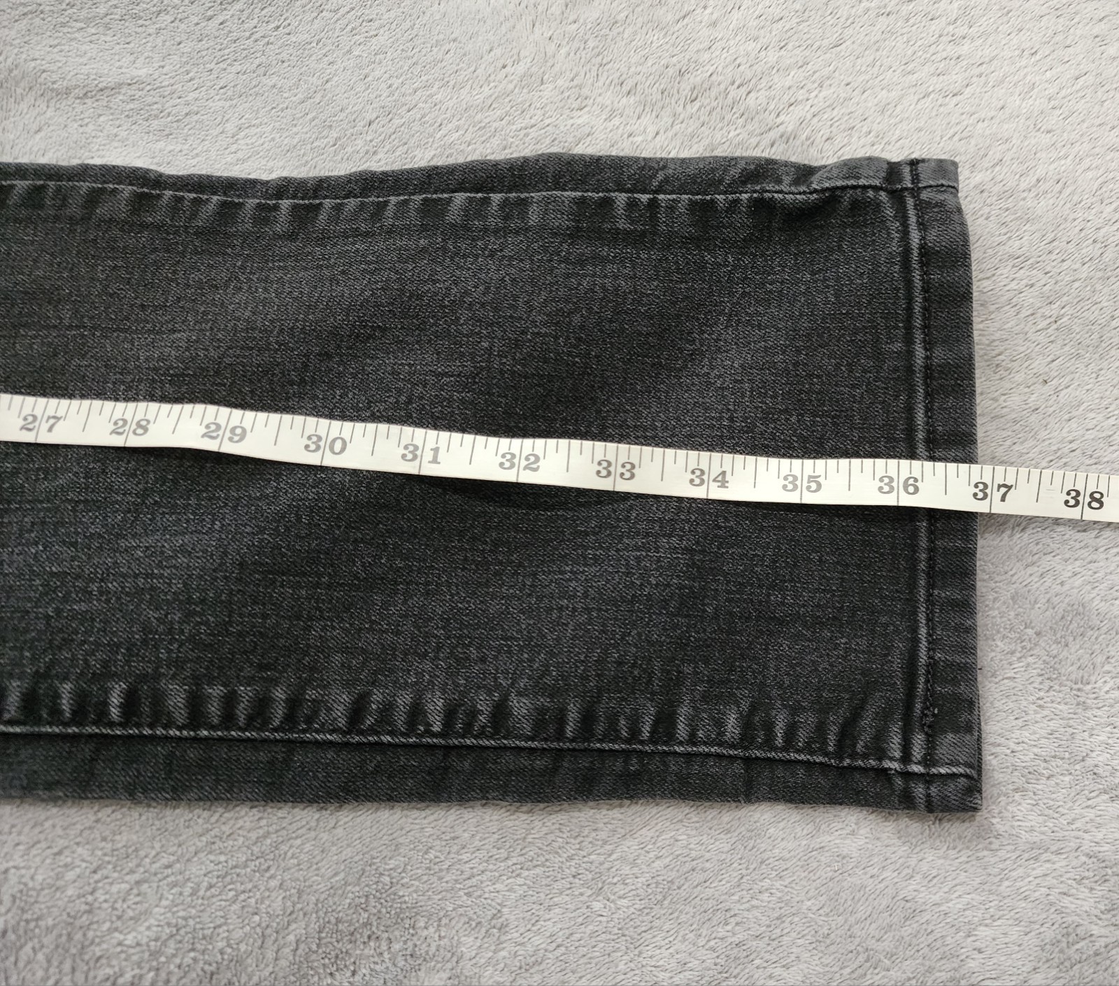 Levis 505 Jeans Womens Size 4 Straight Leg Fit 27×30 Black Denim Stretch Pants