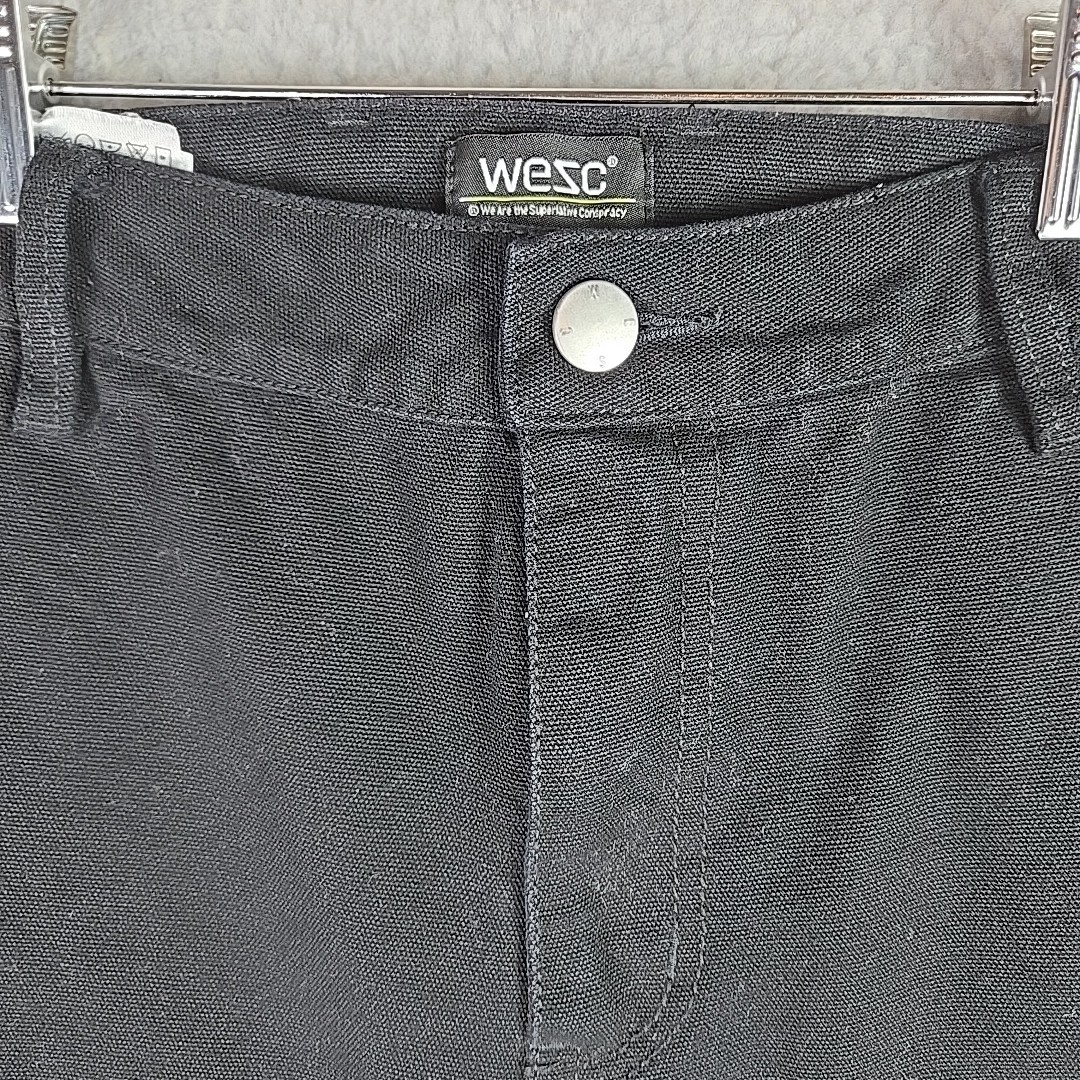 WESC Carpenter Shorts Mens Size 36 Black Heavyweight
