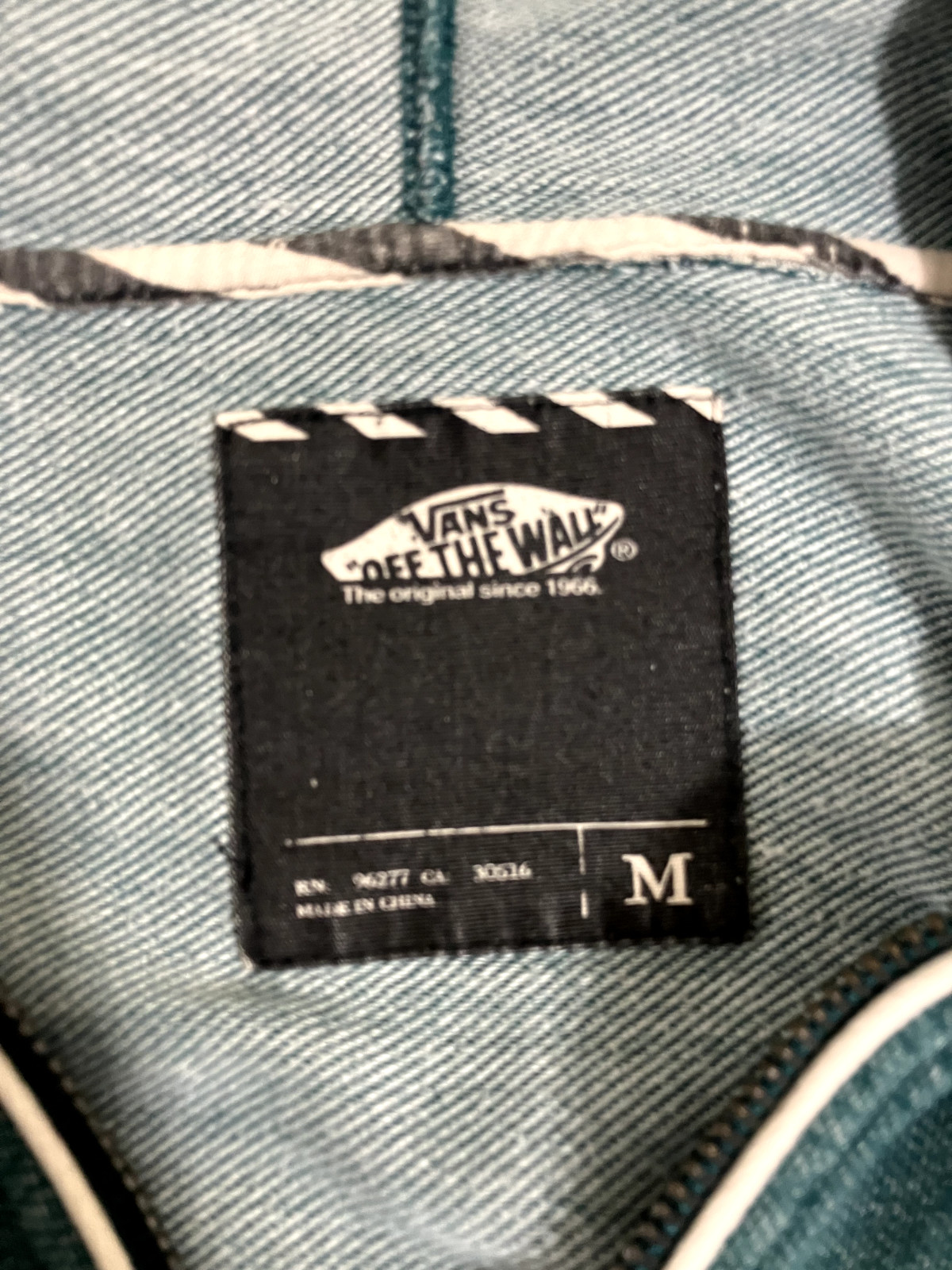 Vans Off The Wall Hoodie Full Zip Sweatshirt Men’s Size Medium Green Skater Y2K