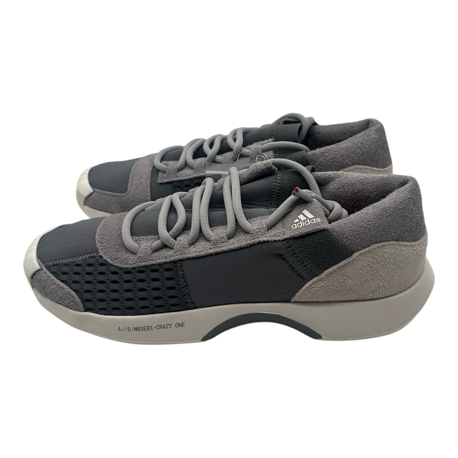 Adidas Crazy 1 ADV A D Gilbert ArenasShoes Mens Sz 9 Grey/White Sneakers CQ1868