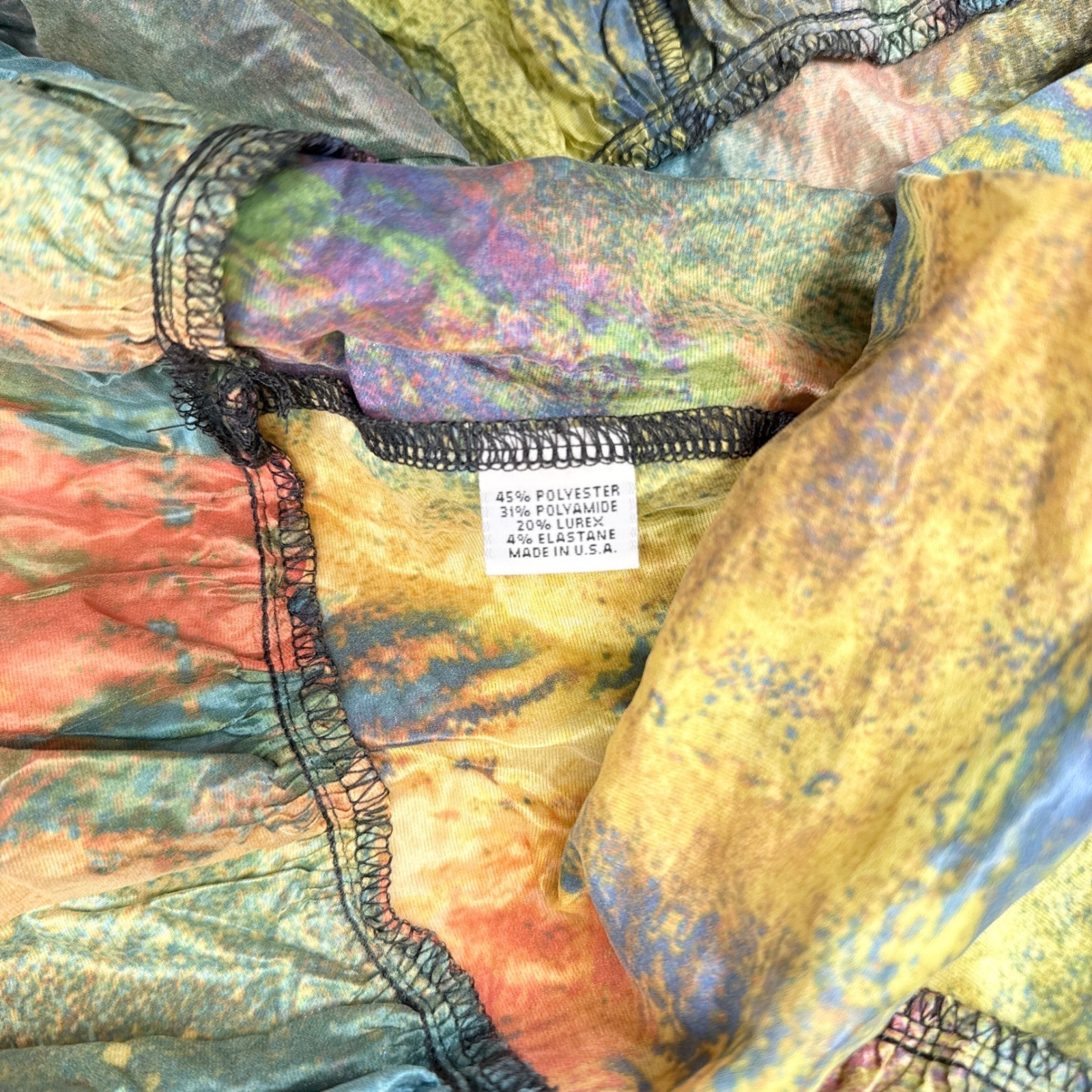 Bryn Walker Dress Size Large Zen Taffeta Nebulosa Abstract Cosmic Ruffled Hem