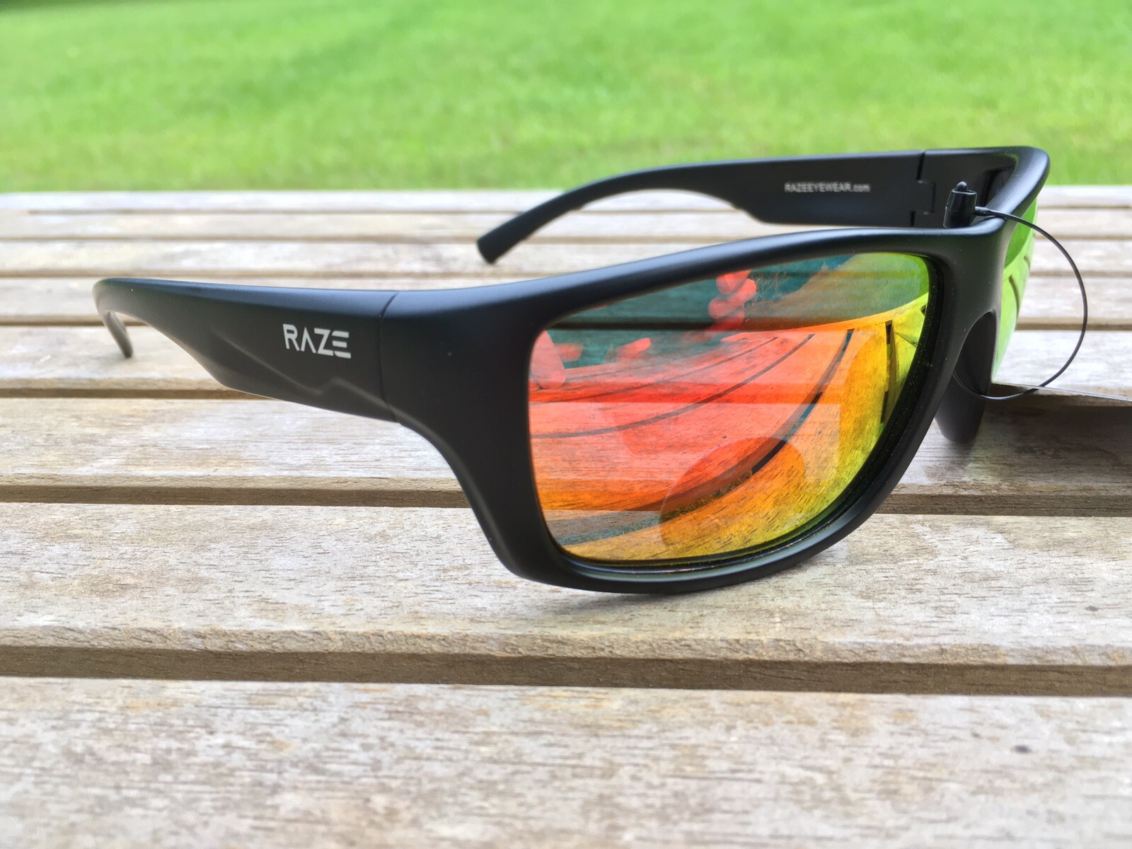 RAZE Eyewear Sunglasses Offshore floating polarized fishing black mirrored A1