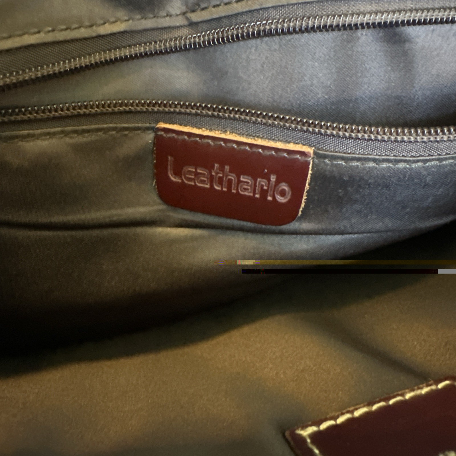 Leathario crossbody briefcase bag