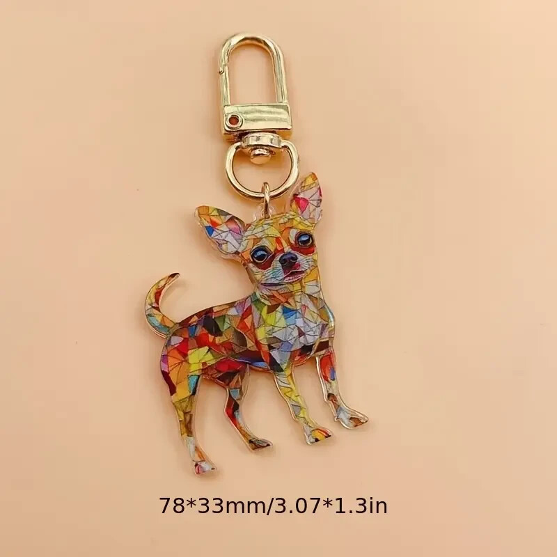 Chihuahua Dog Keychain Backpack Bag Fob Charm Pendant SALE HELPS DOGS & CATS!
