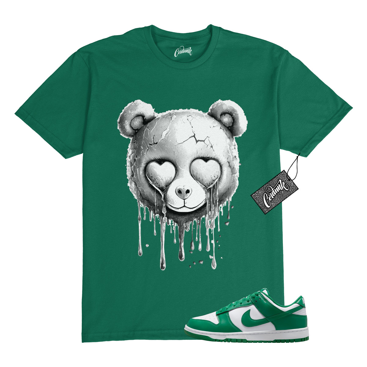 Dunk Malachite Green White Low T Shirt Match SLB