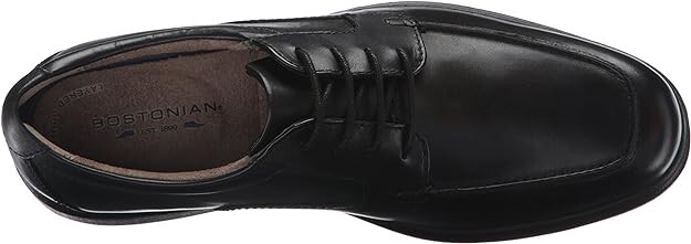 Men’s Bostonian Tifton Edge Oxford Dress Shoes, Black Leather, 13M, NIB