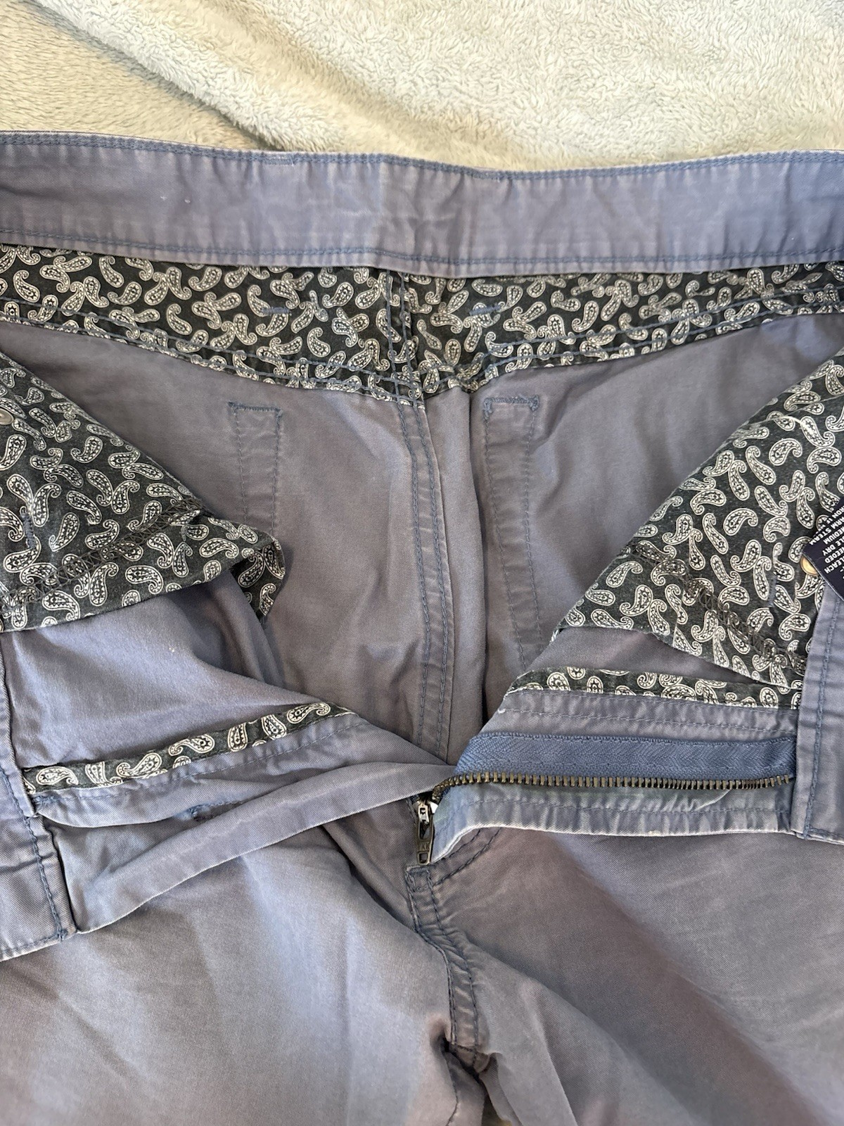 Vintage Dark Grey/Blue Paisley Daniel Cremieux Pants