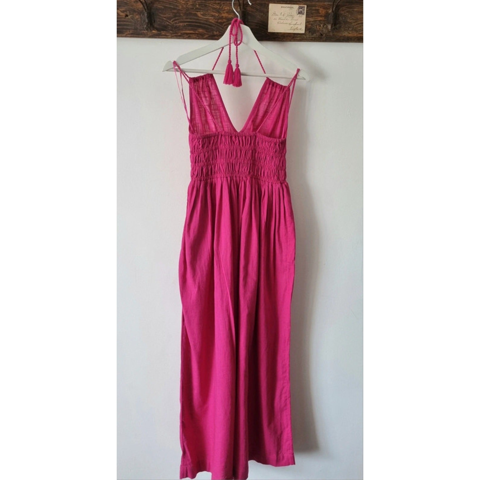 Accessorize Women’s Pink Long Cotton Summer Dress Size Small (Fits 8,10,12)