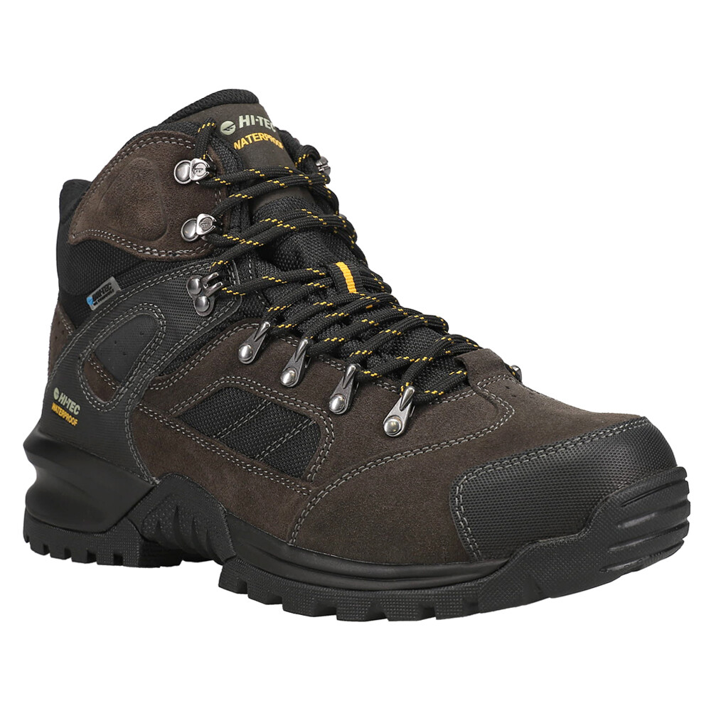 Hi-Tec Rock Mid Wp Lace Up Hiking Mens Brown Casual Boots CH80050M-V