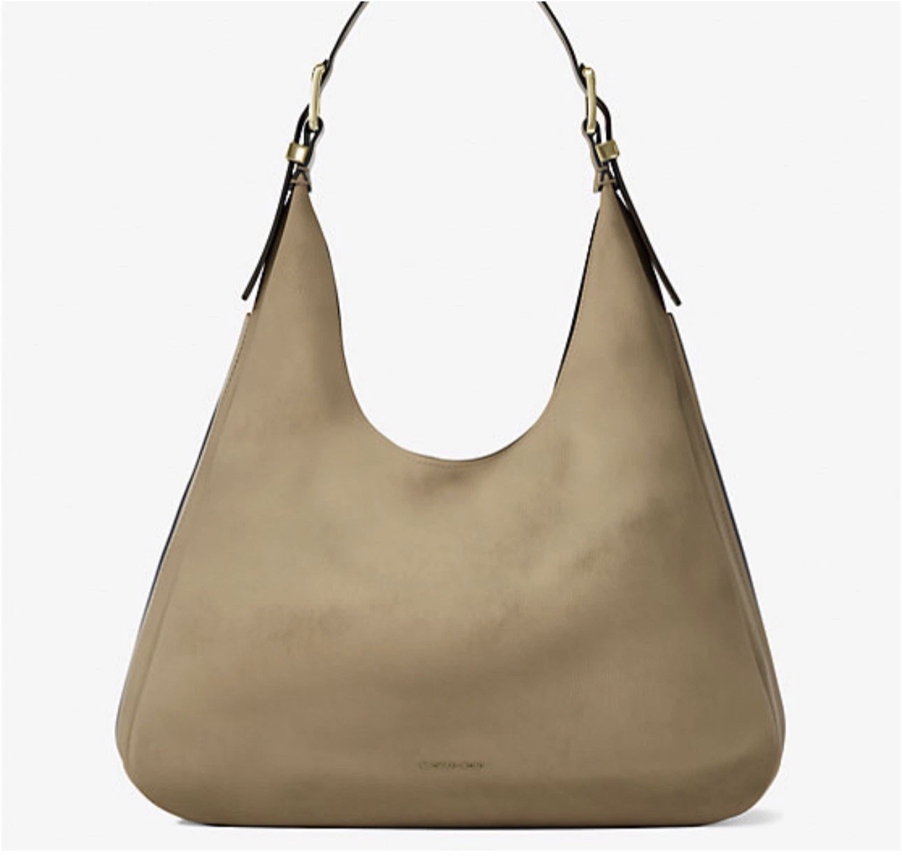 Michael Kors Nolita Large Nubuck Hobo Shoulder Bag Color Husk